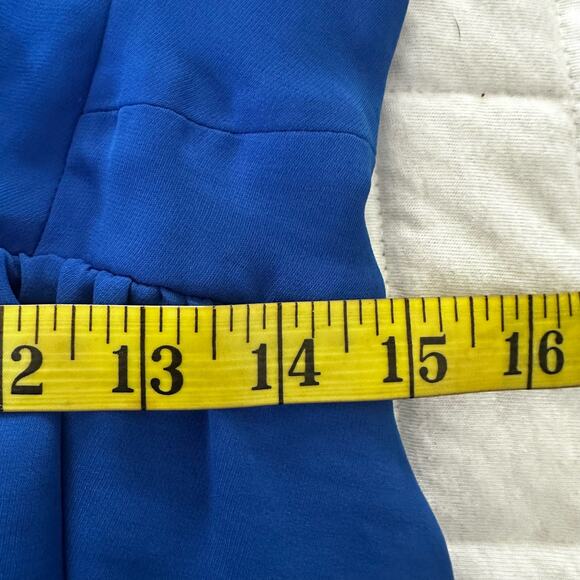 REBECCA TAYLOR Womens Dress 10 Blue Fit Flare Party Mini Cocktail Party - Picture 9 of 11